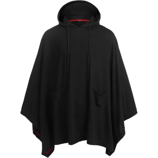 COOFANDY Unisex Casual Hooded Poncho Cape Cloak Fashion Coat Hoodie Pullover with Pocket