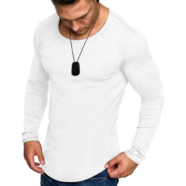 COOFANDY Men 2 Pack Muscle Fitted T Shirt Gym Workout Athletic Long Sleeves Tee