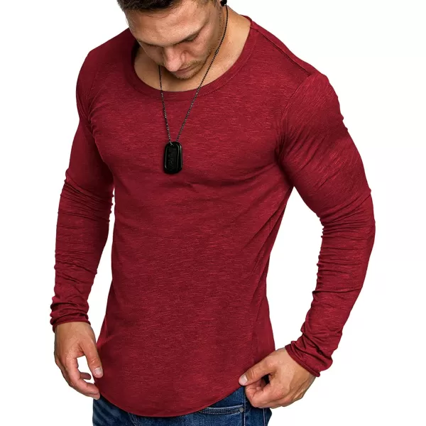 COOFANDY Men 2 Pack Muscle Fitted T Shirt Gym Workout Athletic Long Sleeves Tee