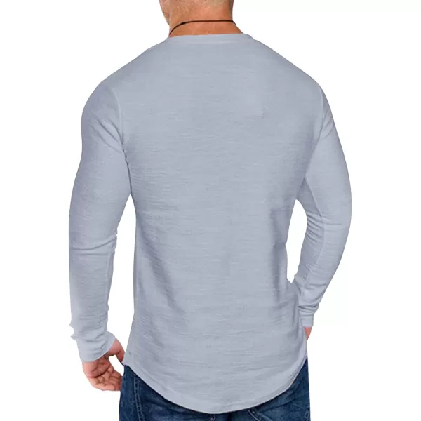 COOFANDY Men 2 Pack Muscle Fitted T Shirt Gym Workout Athletic Long Sleeves Tee
