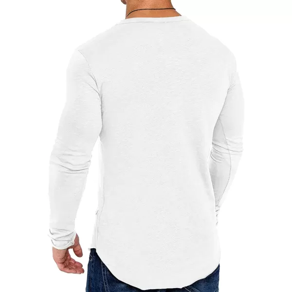 COOFANDY Men 2 Pack Muscle Fitted T Shirt Gym Workout Athletic Long Sleeves Tee