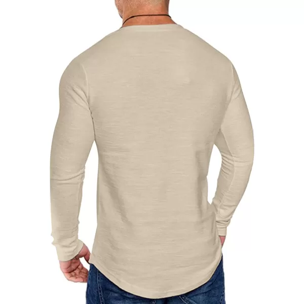 COOFANDY Men 2 Pack Muscle Fitted T Shirt Gym Workout Athletic Long Sleeves Tee