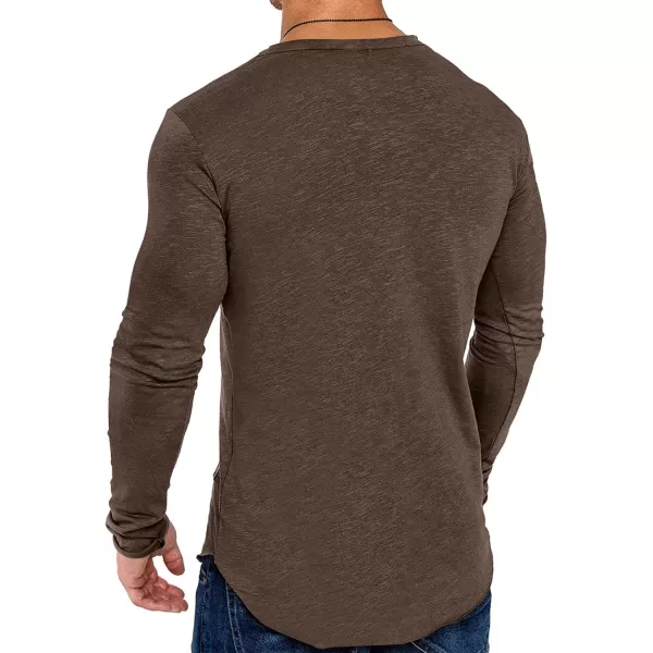 COOFANDY Men 2 Pack Muscle Fitted T Shirt Gym Workout Athletic Long Sleeves Tee