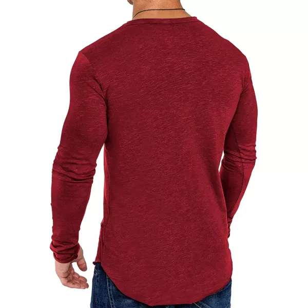 COOFANDY Men 2 Pack Muscle Fitted T Shirt Gym Workout Athletic Long Sleeves Tee