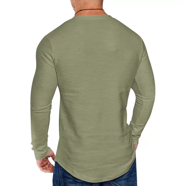 COOFANDY Men 2 Pack Muscle Fitted T Shirt Gym Workout Athletic Long Sleeves Tee