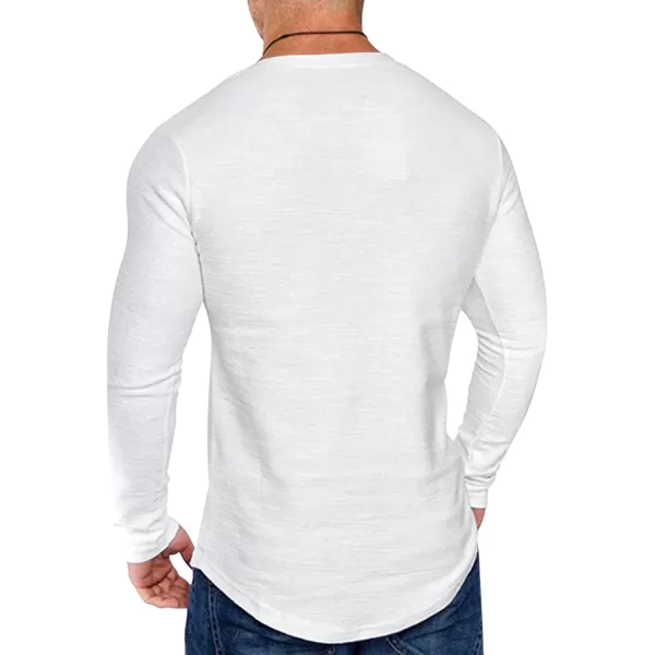 COOFANDY Men 2 Pack Muscle V Neck T Shirt Gym Athletic Fit Long Sleeves Tee Top
