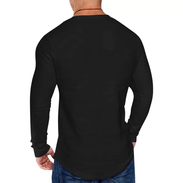 COOFANDY Men 2 Pack Muscle V Neck T Shirt Gym Athletic Fit Long Sleeves Tee Top