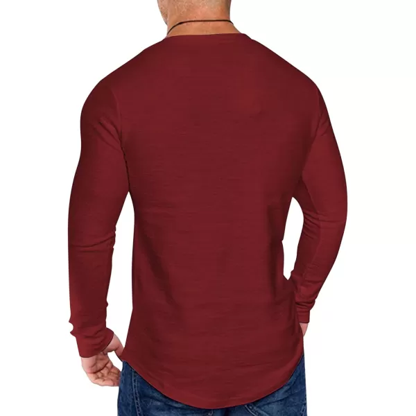 COOFANDY Men 2 Pack Muscle V Neck T Shirt Gym Athletic Fit Long Sleeves Tee Top