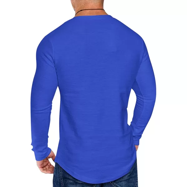 COOFANDY Men 2 Pack Muscle V Neck T Shirt Gym Athletic Fit Long Sleeves Tee Top