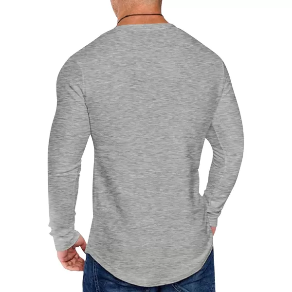 COOFANDY Men 2 Pack Muscle V Neck T Shirt Gym Athletic Fit Long Sleeves Tee Top