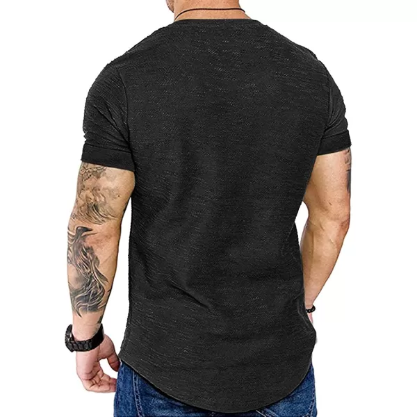 COOFANDY Men 2 Pack Muscle Workout T Shirt Gym Bodybuilding Short Sleeve Hipster Tee Top