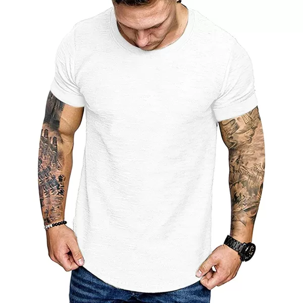 COOFANDY Men 2 Pack Muscle Workout T Shirt Gym Bodybuilding Short Sleeve Hipster Tee Top