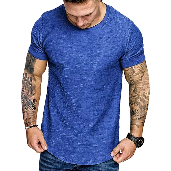 COOFANDY Men 2 Pack Muscle Workout T Shirt Gym Bodybuilding Short Sleeve Hipster Tee Top