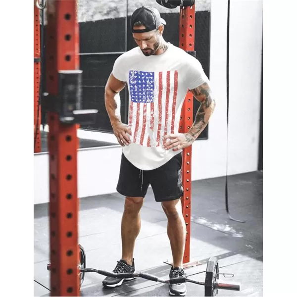 COOFANDY Men 2 Pack Muscle Workout T Shirt Gym Bodybuilding Short Sleeve Hipster Tee Top