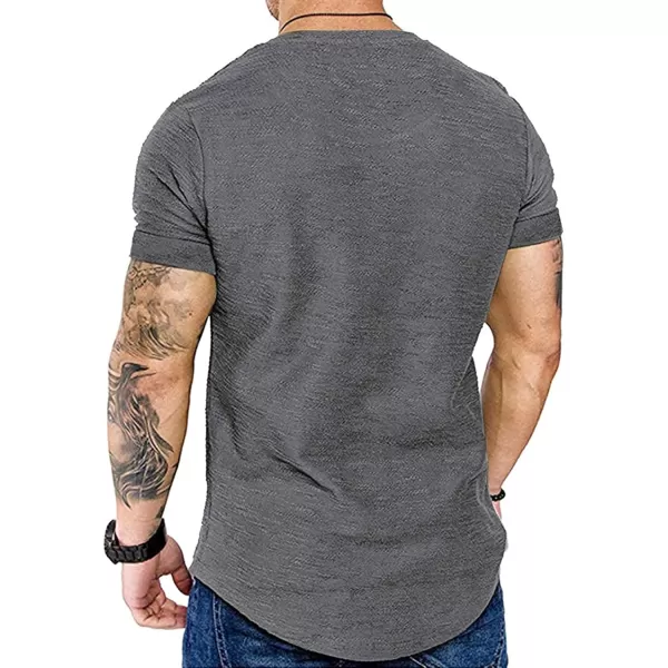 COOFANDY Men 2 Pack Muscle Workout T Shirt Gym Bodybuilding Short Sleeve Hipster Tee Top