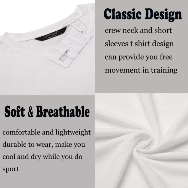 COOFANDY Men 2 Pack Muscle Workout T Shirt Gym Bodybuilding Short Sleeve Hipster Tee Top
