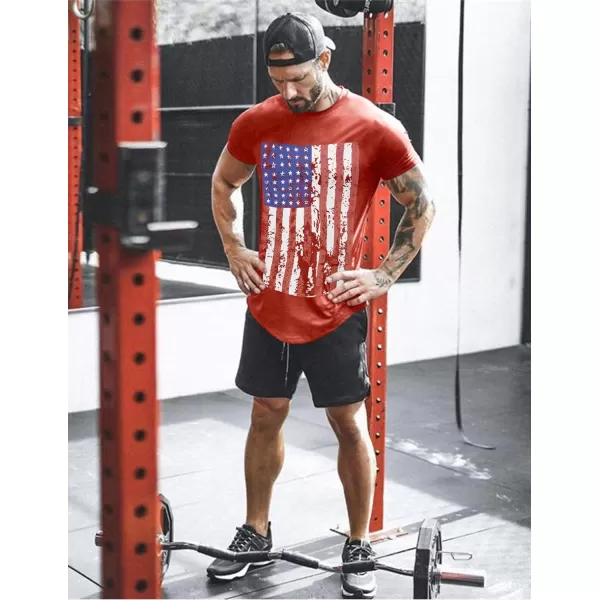COOFANDY Men 2 Pack Muscle Workout T Shirt Gym Bodybuilding Short Sleeve Hipster Tee Top