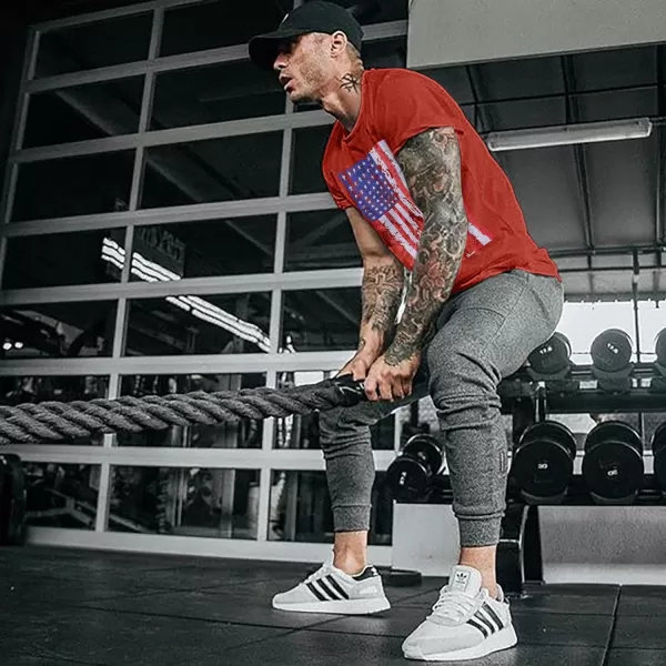 COOFANDY Men 2 Pack Muscle Workout T Shirt Gym Bodybuilding Short Sleeve Hipster Tee Top