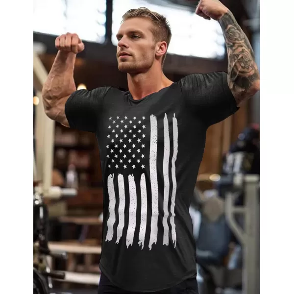 COOFANDY Men 2 Pack Muscle Workout T Shirt Gym Bodybuilding Short Sleeve Hipster Tee Top