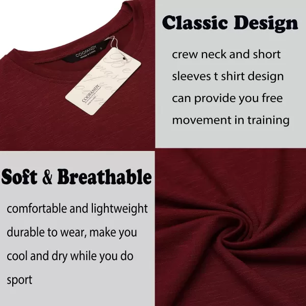 COOFANDY Men 2 Pack Muscle Workout T Shirt Gym Bodybuilding Short Sleeve Hipster Tee Top