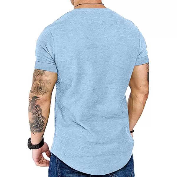 COOFANDY Men 2 Pack Muscle Workout T Shirt Gym Bodybuilding Short Sleeve Hipster Tee Top