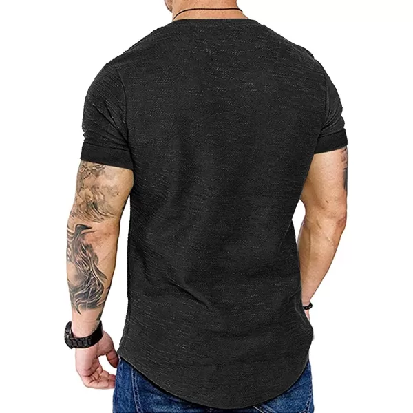 COOFANDY Men 2 Pack Muscle Workout T Shirt Gym Bodybuilding Short Sleeve Hipster Tee Top