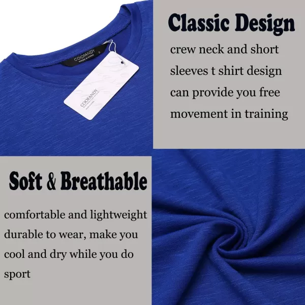 COOFANDY Men 2 Pack Muscle Workout T Shirt Gym Bodybuilding Short Sleeve Hipster Tee Top