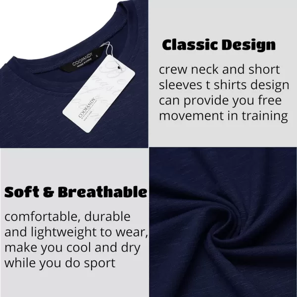 COOFANDY Men 2 Pack Muscle Workout T Shirt Gym Bodybuilding Short Sleeve Hipster Tee Top