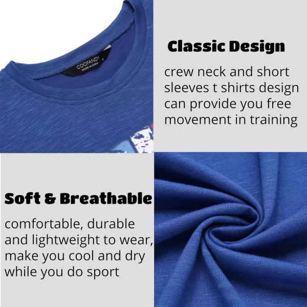 COOFANDY Men 2 Pack Muscle Workout T Shirt Gym Bodybuilding Short Sleeve Hipster Tee Top