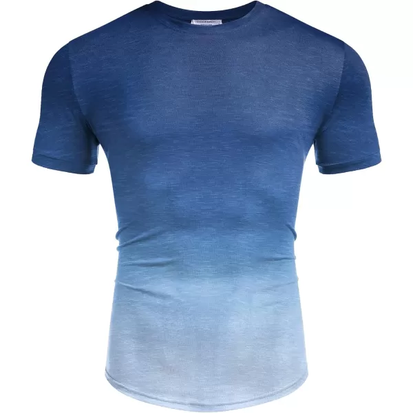 COOFANDY Men 2 Pack Muscle Workout T Shirt Gym Bodybuilding Short Sleeve Hipster Tee Top)