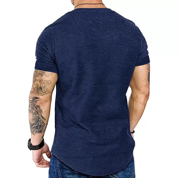 COOFANDY Men 2 Pack Muscle Workout T Shirt Gym Bodybuilding Short Sleeve Hipster Tee Top
