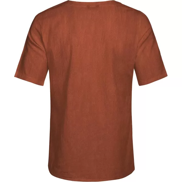 COOFANDY Men Casual Cotton Linen T Shirt Short Sleeve Beach Lace Up Hippie Shirt Yoga Renaissance Tunic