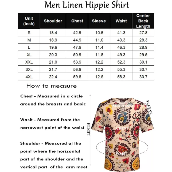 COOFANDY Men Casual Cotton Linen T Shirt Short Sleeve Beach Lace Up Hippie Shirt Yoga Renaissance Tunic