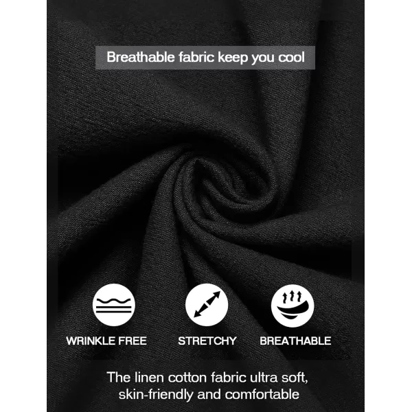 COOFANDY Men Casual Cotton Linen T Shirt Short Sleeve Beach Lace Up Hippie Shirt Yoga Renaissance Tunic