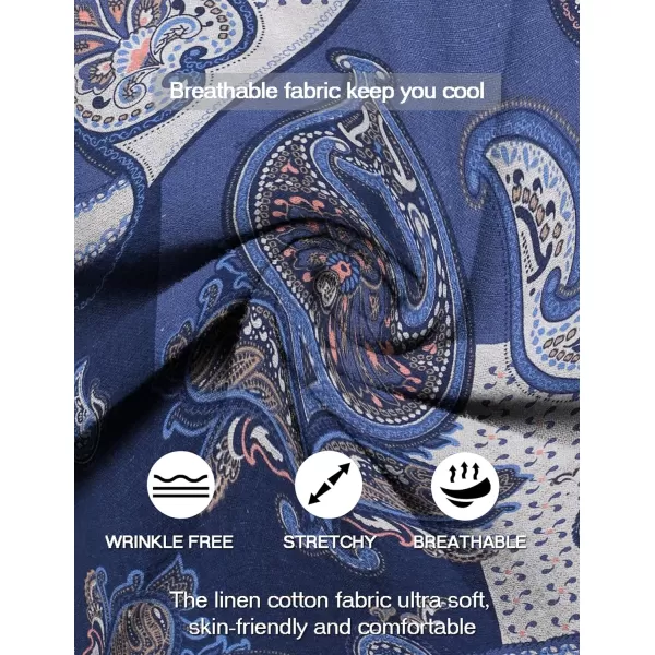 COOFANDY Men Casual Cotton Linen T Shirt Short Sleeve Beach Lace Up Hippie Shirt Yoga Renaissance Tunic
