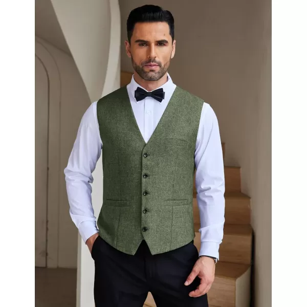 COOFANDY Men Casual Suit Vest Slim Fit Formal Vest Business Weeding Waistcoat