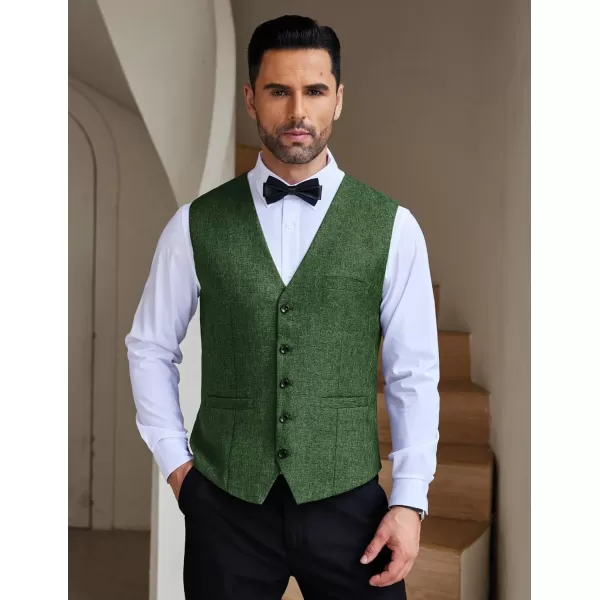 COOFANDY Men Casual Suit Vest Slim Fit Formal Vest Business Weeding Waistcoat
