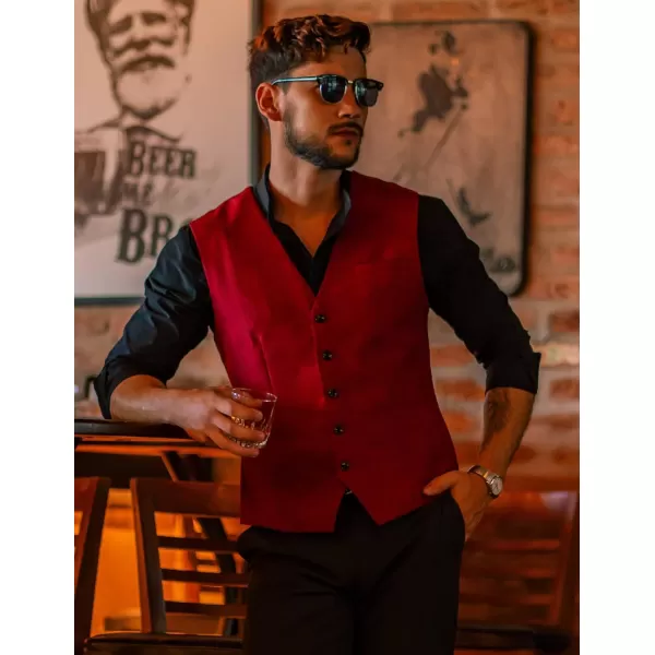 COOFANDY Men Casual Suit Vest Slim Fit Formal Vest Business Weeding Waistcoat