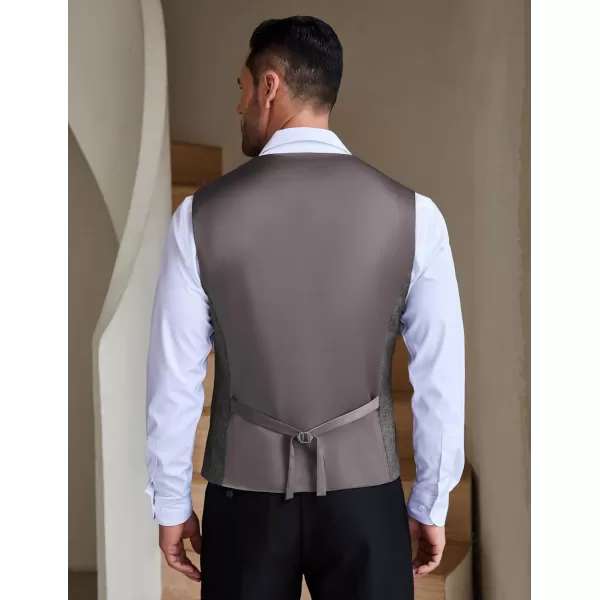 COOFANDY Men Casual Suit Vest Slim Fit Formal Vest Business Weeding Waistcoat