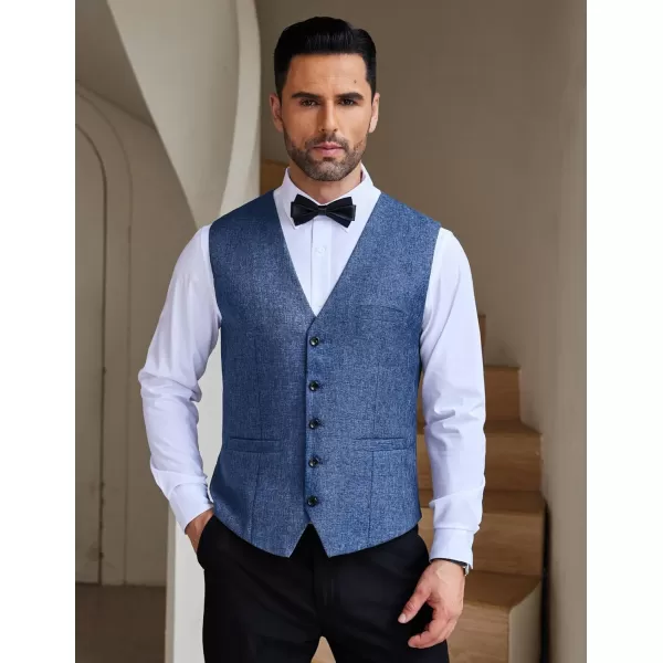 COOFANDY Men Casual Suit Vest Slim Fit Formal Vest Business Weeding Waistcoat