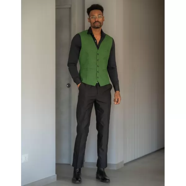COOFANDY Men Casual Suit Vest Slim Fit Formal Vest Business Weeding Waistcoat