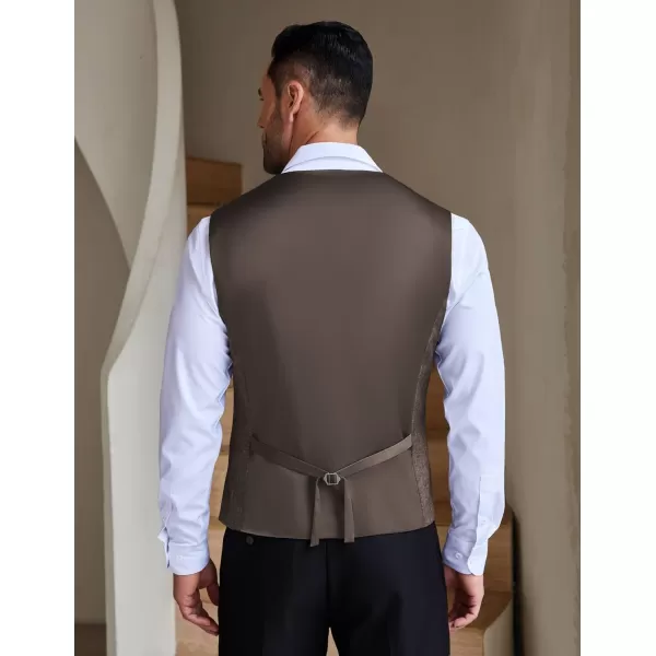 COOFANDY Men Casual Suit Vest Slim Fit Formal Vest Business Weeding Waistcoat