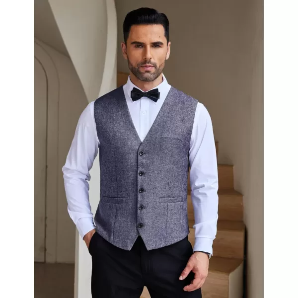 COOFANDY Men Casual Suit Vest Slim Fit Formal Vest Business Weeding Waistcoat