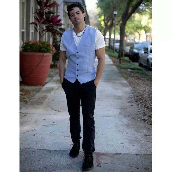 COOFANDY Men Casual Suit Vest Slim Fit Formal Vest Business Weeding Waistcoat