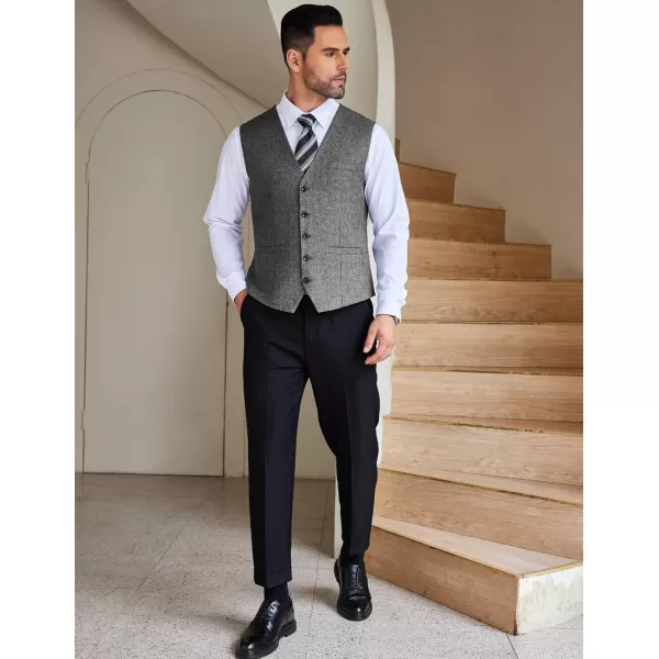 COOFANDY Men Casual Suit Vest Slim Fit Formal Vest Business Weeding Waistcoat