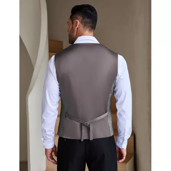COOFANDY Men Casual Suit Vest Slim Fit Formal Vest Business Weeding Waistcoat