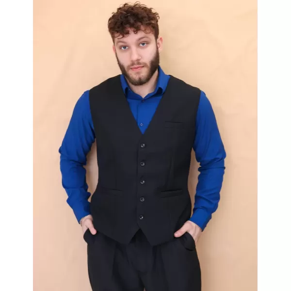 COOFANDY Men Casual Suit Vest Slim Fit Formal Vest Business Weeding Waistcoat