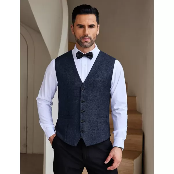COOFANDY Men Casual Suit Vest Slim Fit Formal Vest Business Weeding Waistcoat
