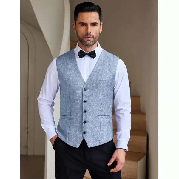 COOFANDY Men Casual Suit Vest Slim Fit Formal Vest Business Weeding Waistcoat