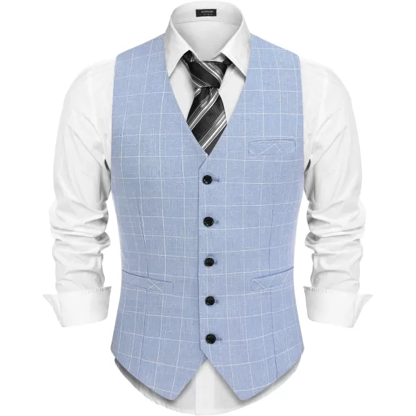 COOFANDY Men Casual Suit Vest Slim Fit Formal Vest Business Weeding Waistcoat